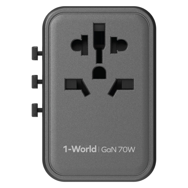 MOMAX 1-World UA8 PD 70W Fast Charger Power Adapter(Black) - USB Charger by MOMAX | Online Shopping South Africa | PMC Jewellery | Buy Now Pay Later Mobicred