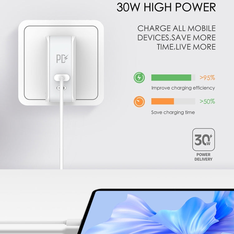LDNIO A4403C 30W PD + Auto-id Foldable Fast Travel Charger with 1m Micro USB Cable, EU Plug - free shipping - PMC TechLife - Order now!