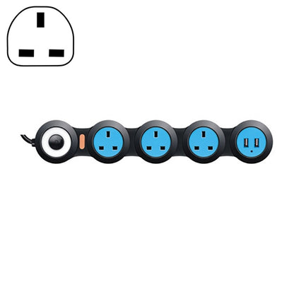 Charging Plug-in Wiring Board Creative Rotary Towline Board 13A Deformed Socket with USB, UK Plug, 4-Bit Socket(Black) - Extension Socket by PMC Jewellery | Online Shopping South Africa | PMC Jewellery | Buy Now Pay Later Mobicred