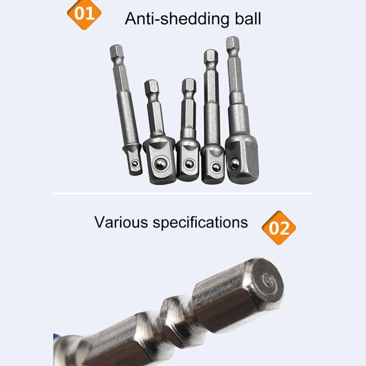 3 PCS/Set Socket Bit Extension Bar Hex Shank Adapter Drill Nut Driver Power Drill Bit(1/4, 3/8, 1/2 inch), Length:50mm - Hex Key & Spanner by PMC TechLife | Online Shopping South Africa | PMC TechLife