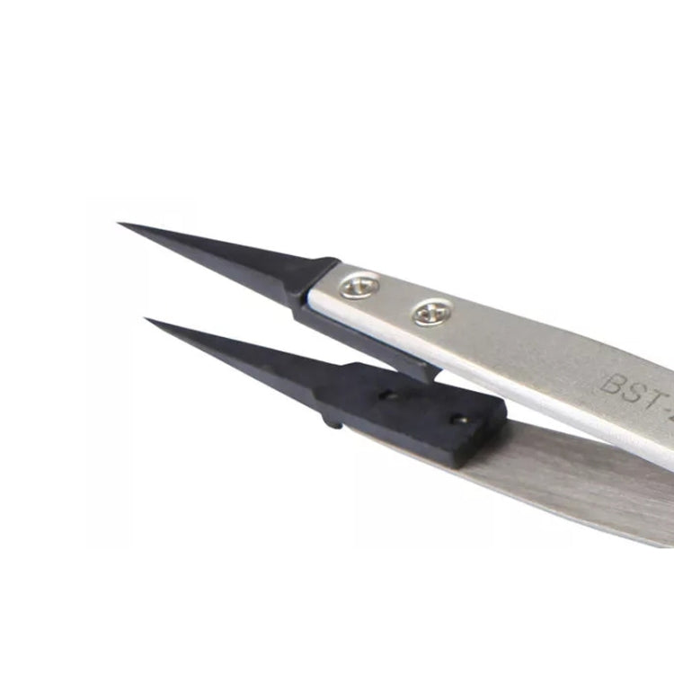 BEST BST-259A  Stainless Steel Snti Static Tweezer - Tweezers by PMC Jewellery | Online Shopping South Africa | PMC Jewellery | Buy Now Pay Later Mobicred