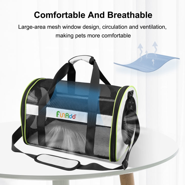 FUNADD Pet Travel Carrier Bag Shoulder Foldable Tote Bag(Grey) - Pet Storages & Bags by FunAdd | Online Shopping South Africa | PMC TechLife | Buy Now Pay Later Mobicred