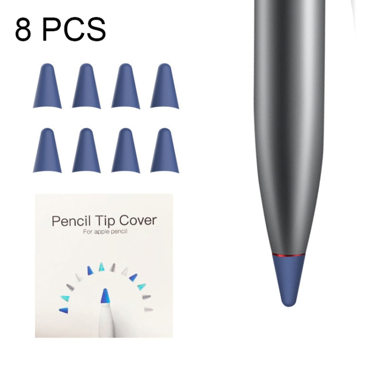 8 PCS Non-slip Mute Wear-resistant Nib Cover for M-pencil Lite (Blue) - Pencil Accessories by PMC Jewellery | Online Shopping South Africa | PMC Jewellery | Buy Now Pay Later Mobicred