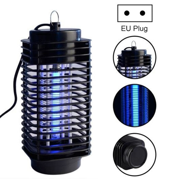 3W Microwave Insect Killer Electric Mosquito Fly Bug Insect Control with Trap Lamp, AC  220V, EU Plug(Black) - Repellents by PMC Jewellery | Online Shopping South Africa | PMC Jewellery | Buy Now Pay Later Mobicred