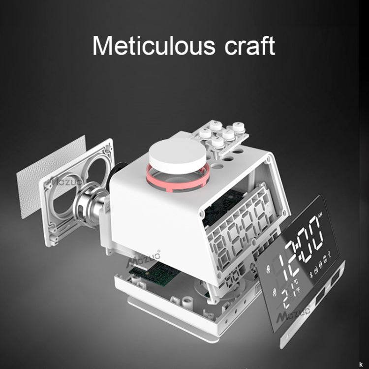 K11 Bluetooth Alarm Clock Speaker Creative Digital Music Clock Display Radio with Dual USB Interface, Support U Disk / TF Card / FM / AUX, EU Plug(White) - Alarm Clocks by PMc TechLife | Online Shopping South Africa | PMc TechLife | Buy Now Pay Later Mobicred