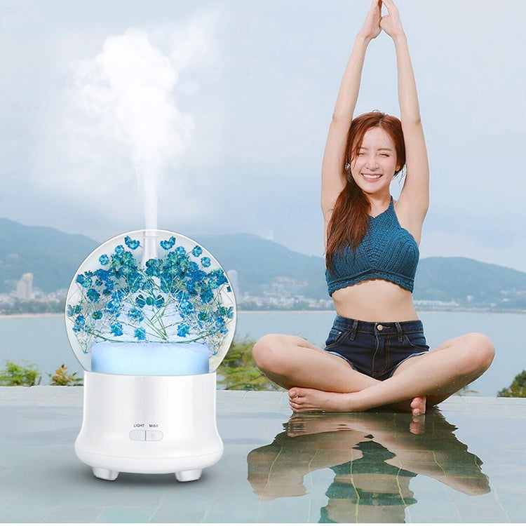 ML-824 100ML Gypsophila Flowers Aromatherapy Diffuser Air Humidifier with Colorful LED Light for Office / Home(Blue) - Air Purifiers & Accessories by PMC Jewellery | Online Shopping South Africa | PMC Jewellery | Buy Now Pay Later Mobicred