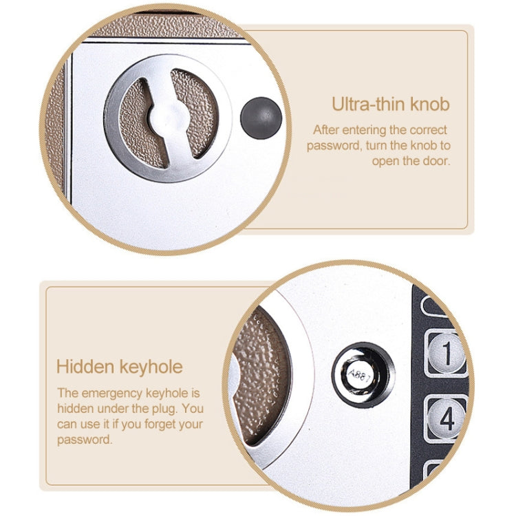 17E Home Mini Electronic Security Lock Box Wall Cabinet Safety Box without Coin-operated Function(Bronze) - Safety Box by PMc TechLife | Online Shopping South Africa | PMc TechLife | Buy Now Pay Later Mobicred