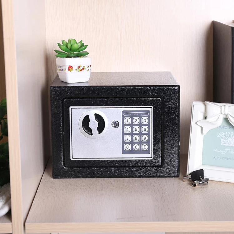 17E Home Mini Electronic Security Lock Box Wall Cabinet Safety Box with Coin-operated Function(Champagne Gold) - Safety Box by PMc TechLife | Online Shopping South Africa | PMc TechLife | Buy Now Pay Later Mobicred
