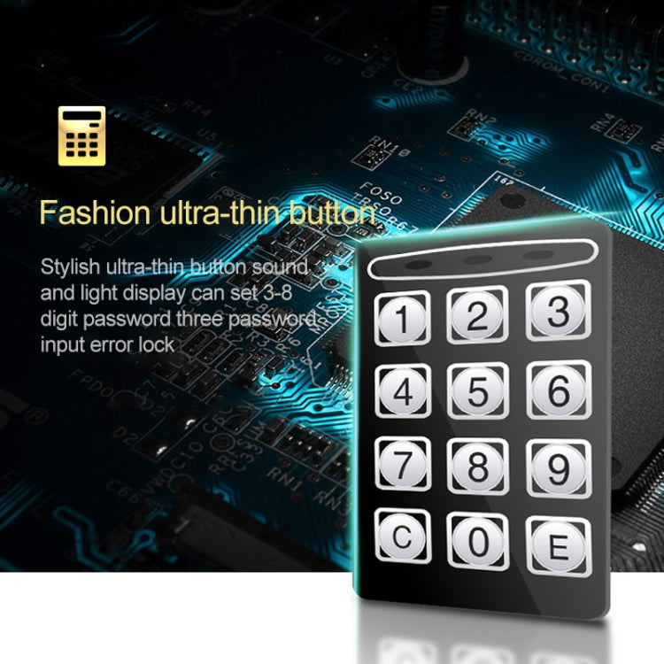 17E Home Mini Electronic Security Lock Box Wall Cabinet Safety Box with Coin-operated Function(Bronze) - Safety Box by PMc TechLife | Online Shopping South Africa | PMc TechLife | Buy Now Pay Later Mobicred