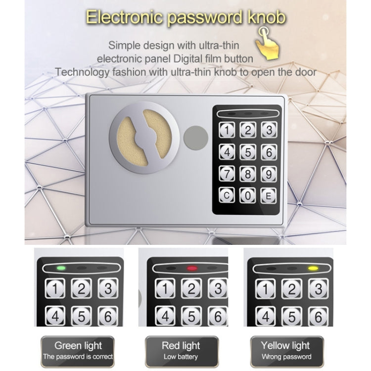 17E Home Mini Electronic Security Lock Box Wall Cabinet Safety Box with Coin-operated Function(Blue) - Safety Box by PMc TechLife | Online Shopping South Africa | PMc TechLife | Buy Now Pay Later Mobicred