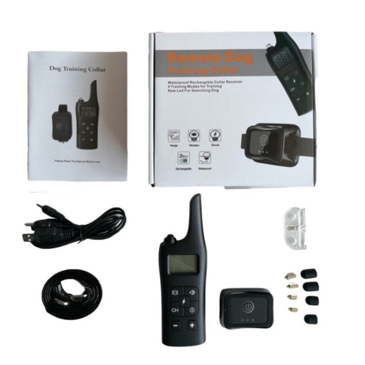 885-2 Rechargeable Training Dogs Stop Barkin Remote Control with 2 Collar Receivers, Support Electric Shock & Vibration & Light & Sound Mode, EU Plug - Training Aids by PMC Jewellery | Online Shopping South Africa | PMC Jewellery | Buy Now Pay Later Mobicred