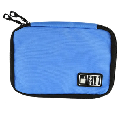 Portable Travel Organizer Storage Collection Bag Case Pouch Digital Gadget Electronic Accessories, Size: 25.7*18.5*1.2cm(Blue) - Storage Bags by PMC Jewellery | Online Shopping South Africa | PMC Jewellery | Buy Now Pay Later Mobicred