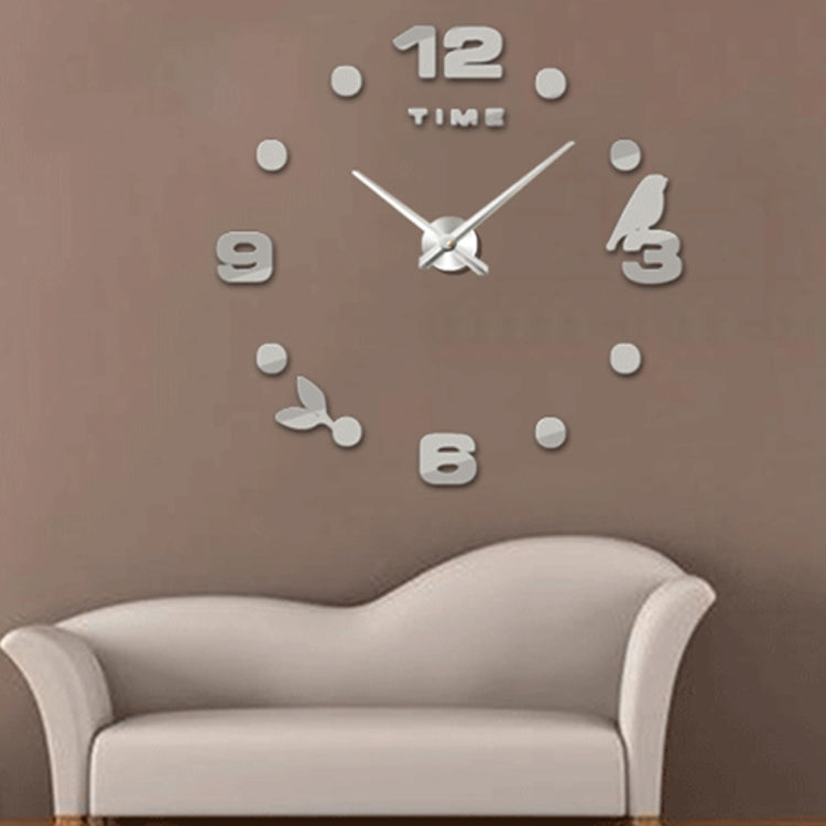 Bedroom Home Office Decoration Frameless Large Size DIY 3D Mirror Surface Wall Stickers Quiet Clock, Size: 100*100cm(Silver) - DIY Clocks by PMc TechLife | Online Shopping South Africa | PMc TechLife | Buy Now Pay Later Mobicred