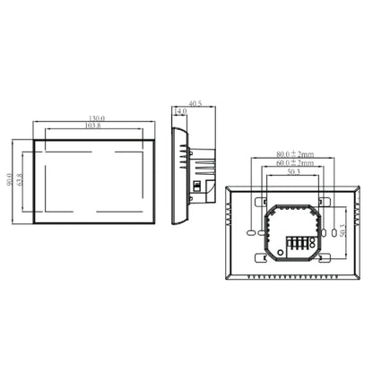 BHT-8000-GALW-SS Brushed Stainless Steel Mirror Control Water Heating Energy-saving and Environmentally-friendly Smart Home Negative Display LCD Screen Round Room Thermostat with WiFi - Thermostat & Thermometer by PMC Jewellery | Online Shopping South Africa | PMC Jewellery | Buy Now Pay Later Mobicred