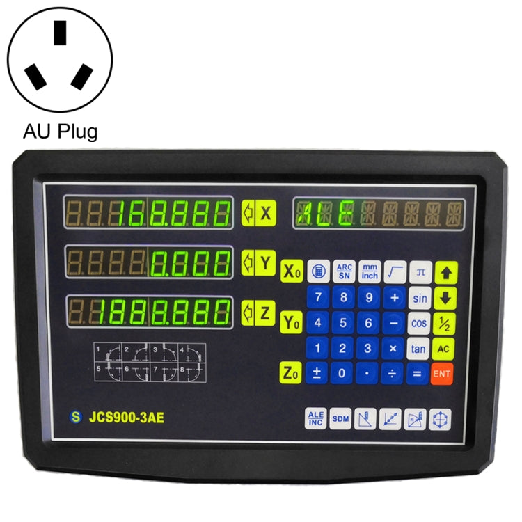 JCS900-3AE Three Axes Digital Readout Display Milling Lathe Machine, AU Plug - Digital Multimeter by PMC Jewellery | Online Shopping South Africa | PMC Jewellery | Buy Now Pay Later Mobicred