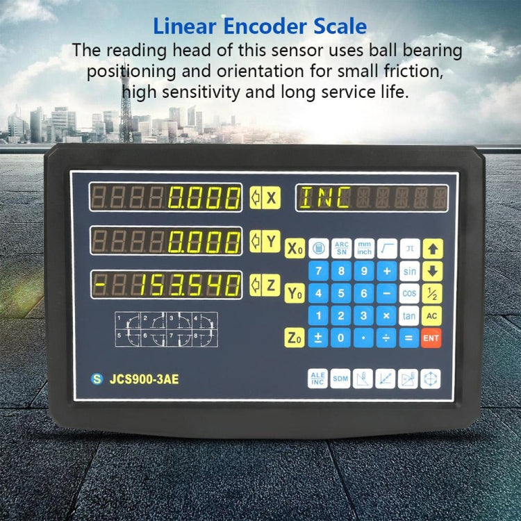 JCS900-3AE Three Axes Digital Readout Display Milling Lathe Machine, AU Plug - Digital Multimeter by PMC Jewellery | Online Shopping South Africa | PMC Jewellery | Buy Now Pay Later Mobicred