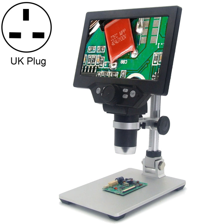G1200 7 inch LCD Screen 1200X Portable Electronic Digital Desktop Stand Microscope, UK Plug - free shipping - PMC Jewellery - Order now!