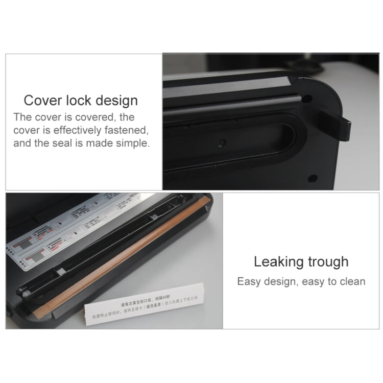 Household Commercial Food Vacuum Plastic Packaging Machine Sealer Closer Machine, UK Plug(Black) - Preservation Supplies by PMc TechLife | Online Shopping South Africa | PMc TechLife | Buy Now Pay Later Mobicred