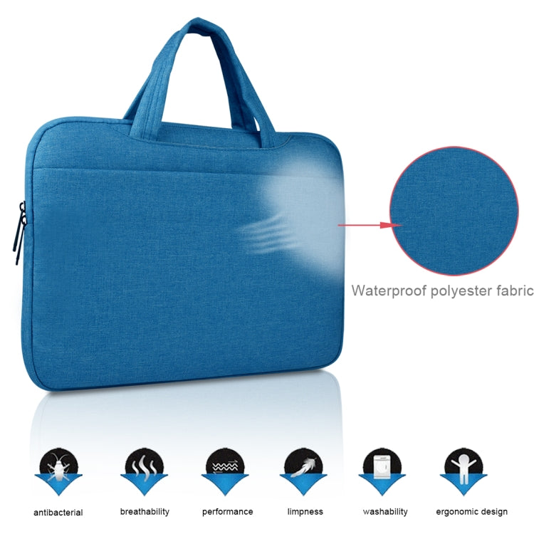 Universal Multiple Pockets Wearable Oxford Cloth Soft Portable Leisurely Handle Laptop Tablet Bag, For 14 inch and Below Macbook, Samsung, Lenovo, Sony, DELL Alienware, CHUWI, ASUS, HP (Blue) - 15 inch by PMC Jewellery | Online Shopping South Africa | PMC Jewellery | Buy Now Pay Later Mobicred