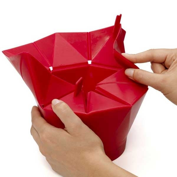 2 PCS Creative Foldable Silicone Microwave Popcorn Maker(Red) - free shipping - PMC TechLife - Order now!