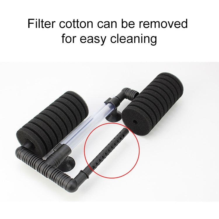 Wall-mounted Aquarium Mini Double Head Pneumatic Mute Biochemical Cotton Filter - Filters & Accessories by PMC TechLife | Online Shopping South Africa | PMC TechLife