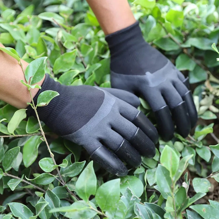 A Pair Latex Gloves with Claws ABS Plastic Gloves for Digging and Planting(Purple) - Garden Hand Tools by PMC Jewellery | Online Shopping South Africa | PMC Jewellery