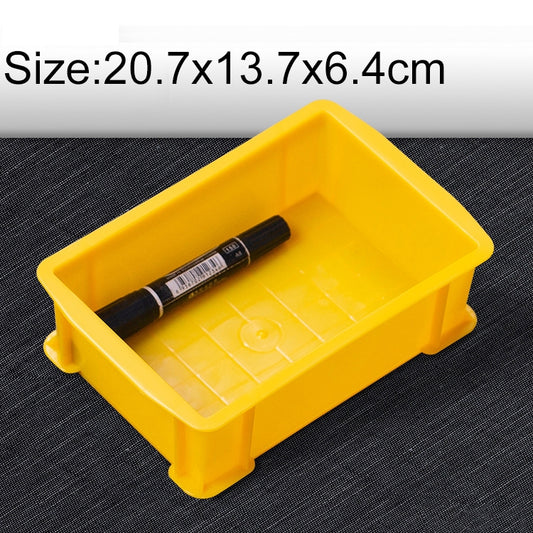 Thick Multi-function Material Box Brand New Flat Plastic Parts Box Tool Box, Size: 20.7cm x 13.7cm x 6.4cm(Yellow) - Storage Bags & Boxes by PMC Jewellery | Online Shopping South Africa | PMC Jewellery | Buy Now Pay Later Mobicred