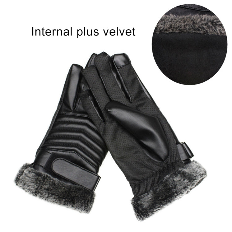 Protective Riding Winter Outdoor Sports Touch Screen Thickened Splashproof Windproof Warm Polyester Gloves for Male - Locomotive Gloves by PMC Jewellery | Online Shopping South Africa | PMC Jewellery