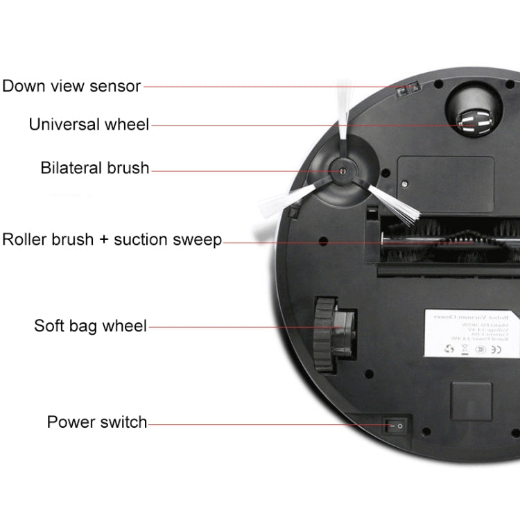 FD-3RSW(IIB)CS 1000Pa Large Suction Smart Household Vacuum Cleaner Clean Robot - Robot Vacuum Cleaner by PMC TechLife | Online Shopping South Africa | PMC TechLife | Buy Now Pay Later Mobicred