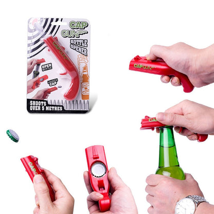 Creative Beer Bottle Opener Cap Launch Kitchen Bar Tool(Red) - Openers by PMC Jewellery | Online Shopping South Africa | PMC Jewellery