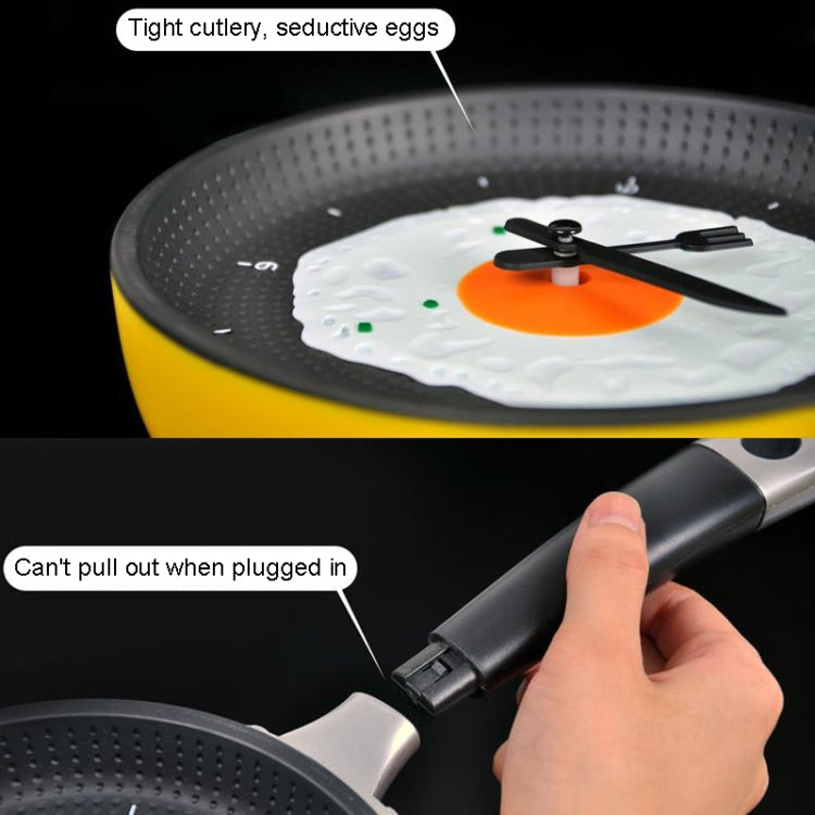 Fried Egg Pan Shape Creative Living Room Decorative Wall Clock (Yellow) - Wall Clock by PMc TechLife | Online Shopping South Africa | PMc TechLife | Buy Now Pay Later Mobicred
