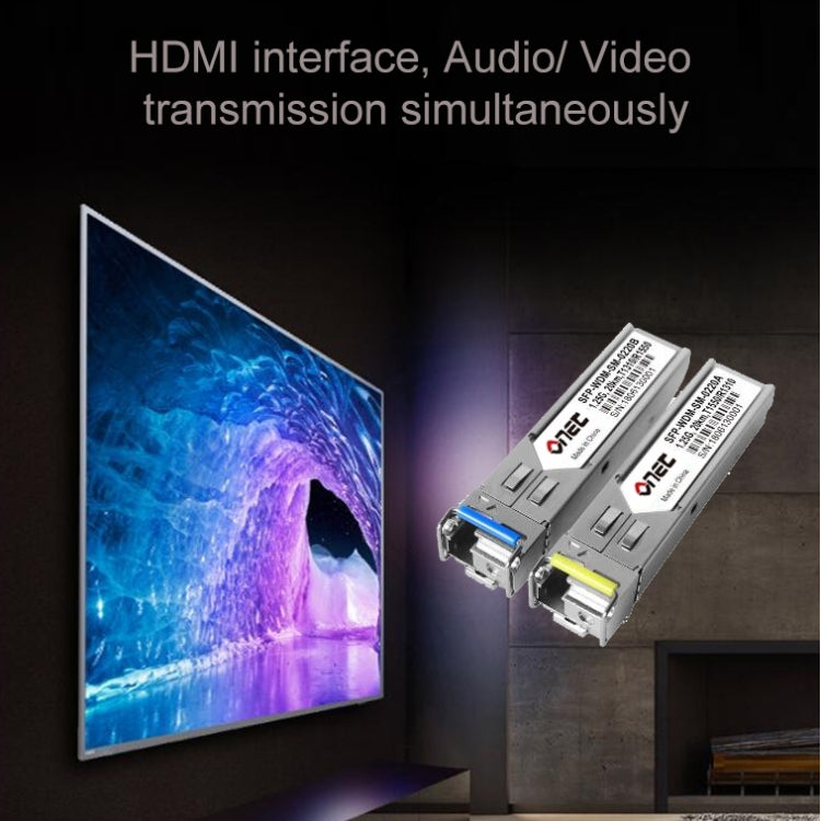 OPT882-KVM HDMI Extender (Receiver & Sender) Fiber Optic Extender with USB Port and KVM Function, Transmission Distance: 20KM (EU Plug) - Amplifier by PMC TechLife | Online Shopping South Africa | PMC TechLife | Buy Now Pay Later Mobicred