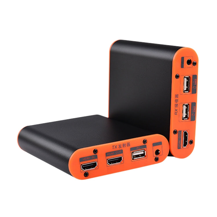 OPT882-KVM HDMI Extender (Receiver & Sender) Fiber Optic Extender with USB Port and KVM Function, Transmission Distance: 20KM (UK Plug) - Amplifier by PMC TechLife | Online Shopping South Africa | PMC TechLife | Buy Now Pay Later Mobicred