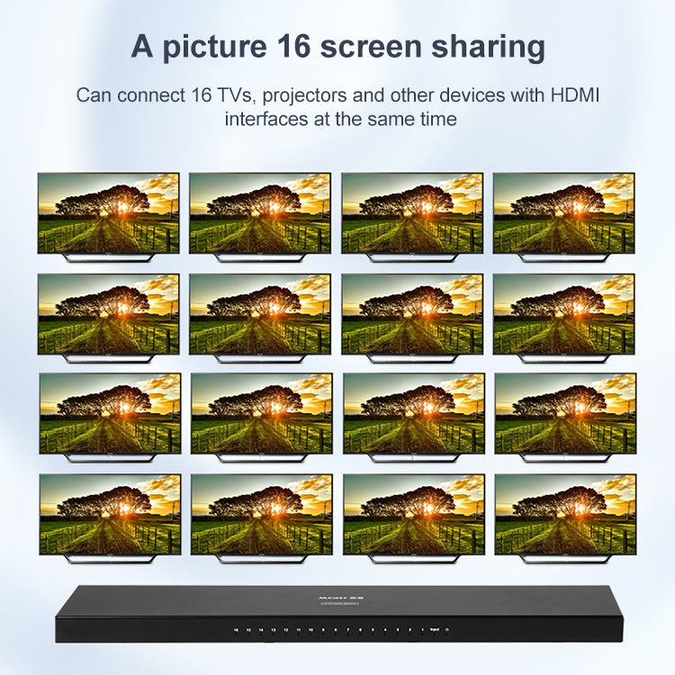 Measy SPH116 1 to 16 4K HDMI 1080P Simultaneous Display Splitter(EU Plug) - free shipping - PMC Jewellery - Order now!