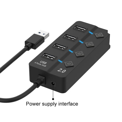 Onten 5301 USB 3.0 Male to 4 USB 2.0 Female Splitter Extender with Independent Switch - USB 2.0 HUB by Onten | Online Shopping South Africa | PMC Jewellery | Buy Now Pay Later Mobicred