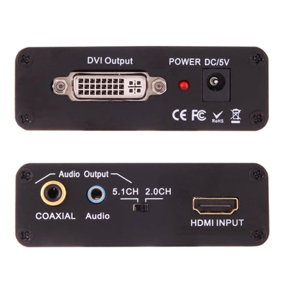 NEWKENG X5 HDMI to DVI with Audio 3.5mm Coaxial Output Video Converter, UK Plug - Converter by PMC Jewellery | Online Shopping South Africa | PMC Jewellery | Buy Now Pay Later Mobicred