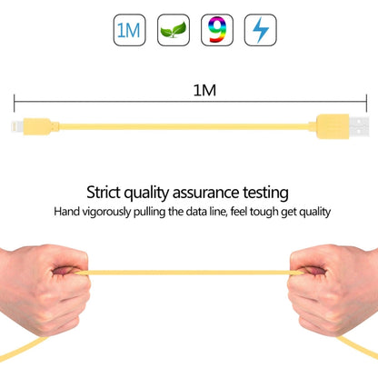 HAWEEL 1m High Speed 35 Cores 8 Pin to USB Sync Charging Cable for iPhone, iPad(Yellow) - Normal Style Cable by PMC Jewellery | Online Shopping South Africa | PMC Jewellery | Buy Now Pay Later Mobicred