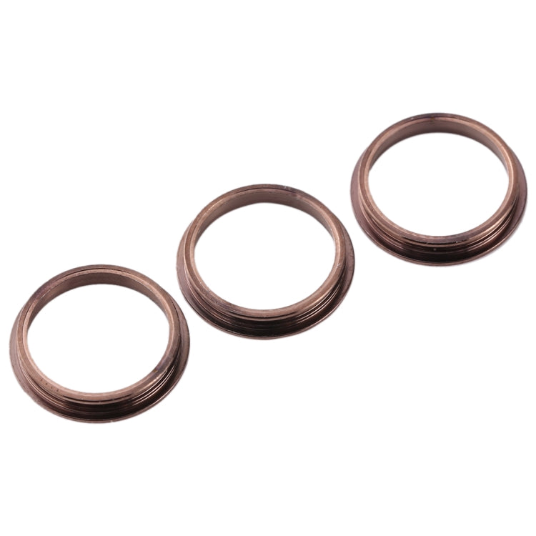3 PCS Rear Camera Glass Lens Metal Protector Hoop Ring for iPhone 11 Pro & 11 Pro Max(Gold) - Camera Series by PMc TechLife | Online Shopping South Africa | PMc TechLife | Buy Now Pay Later Mobicred