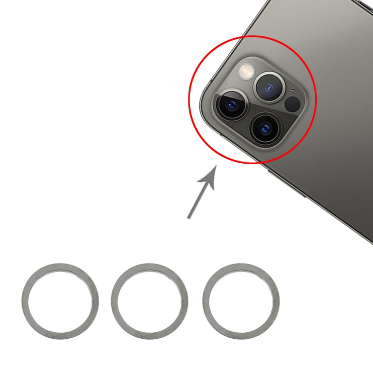 3 PCS Rear Camera Glass Lens Metal Protector Hoop Ring for iPhone 12 Pro Max(Aqua Blue) - free shipping - PMc TechLife - Order now!