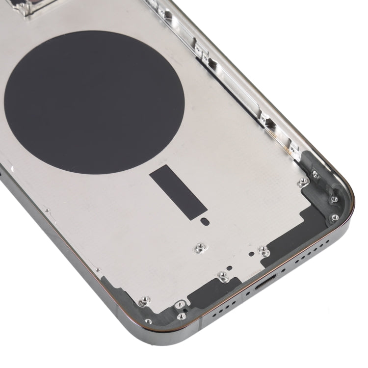 Back Housing Cover with SIM Card Tray & Side  Keys & Camera Lens for iPhone 13 Pro Max(Black) - Back Cover by PMC TechLife | Online Shopping South Africa | PMC TechLife | Buy Now Pay Later Mobicred