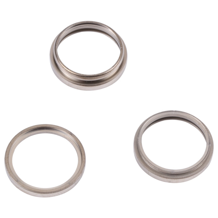 For iPhone 14 Pro 3PCS Rear Camera Glass Lens Metal Outside Protector Hoop Ring(Gold) - Camera Series by PMc TechLife | Online Shopping South Africa | PMc TechLife | Buy Now Pay Later Mobicred