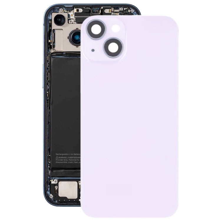 For iPhone 14 Glass Battery Back Cover with Flash Bracket + Wireless Charging Module(Purple) - Back Cover by PMC Jewellery | Online Shopping South Africa | PMC Jewellery | Buy Now Pay Later Mobicred