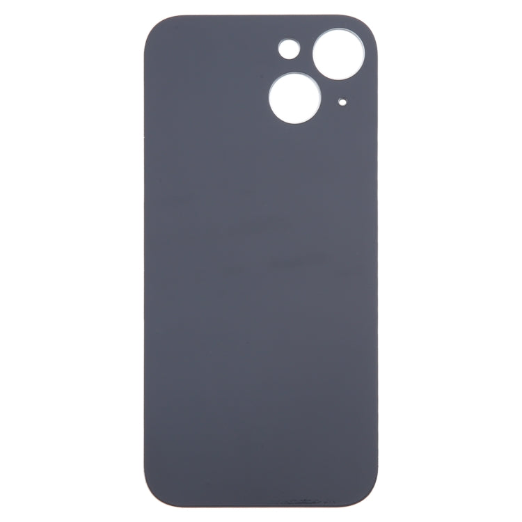 For iPhone 15 Easy Replacement Big Camera Hole Glass Back Battery Cover(Black) - Back Cover by PMC Jewellery | Online Shopping South Africa | PMC Jewellery | Buy Now Pay Later Mobicred