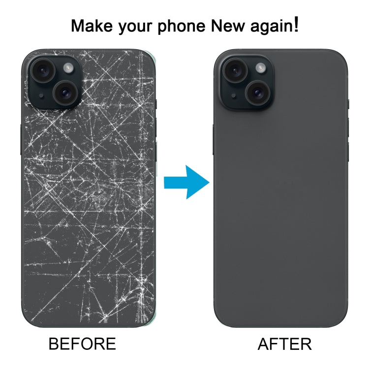 For iPhone 15 Plus Easy Replacement Big Camera Hole Glass Back Battery Cover(Black) - Back Cover by PMC TechLife | Online Shopping South Africa | PMC TechLife | Buy Now Pay Later Mobicred