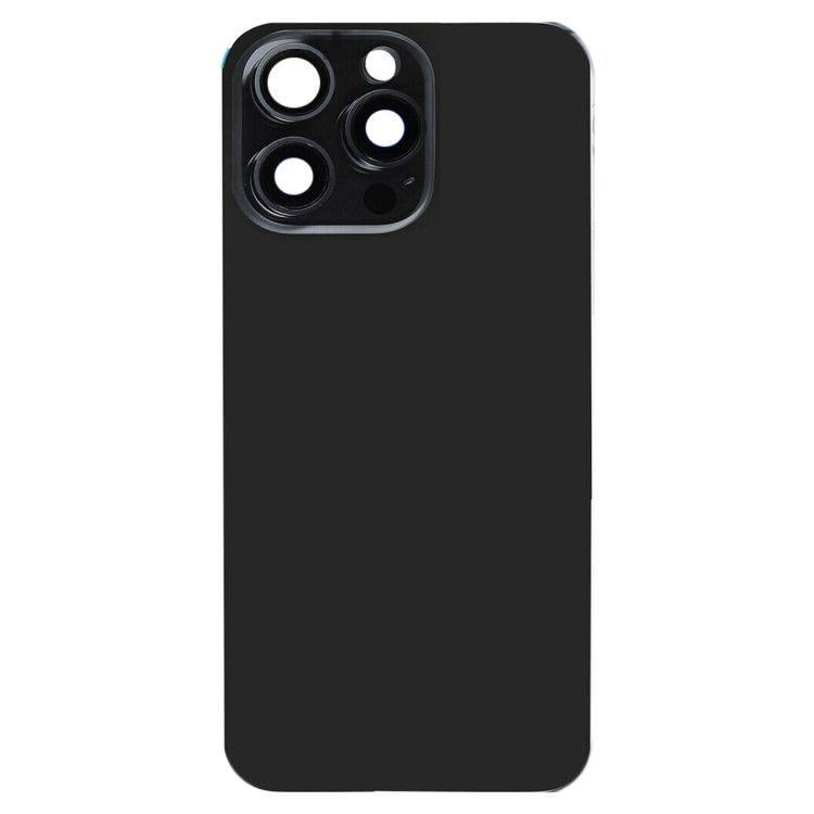 For iPhone 15 Pro Glass Battery Back Cover with Flash Bracket + Wireless Charging Module(Black) - Back Cover by PMC Jewellery | Online Shopping South Africa | PMC Jewellery | Buy Now Pay Later Mobicred