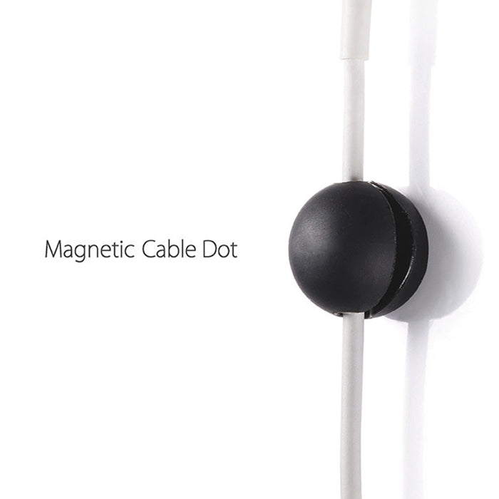 Magnetic Wire Take-up Cable Winder Magnetic Holder Desktop Storage(Black White) - Cable Organizer by PMC Jewellery | Online Shopping South Africa | PMC Jewellery | Buy Now Pay Later Mobicred