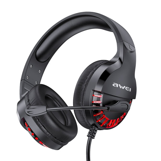 AWEI ES-770i Adjustable E-sports Gaming Headset with Mic(Black) - Multimedia Headset by awei | Online Shopping South Africa | PMC Jewellery | Buy Now Pay Later Mobicred