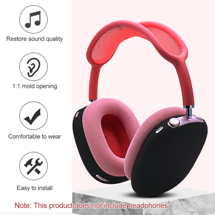 A Pair Full Coverage Anti-scratch Silicone Headphone Protective Case for AirPods Max(Red) - For AirPods Max by PMC TechLife | Online Shopping South Africa | PMC TechLife