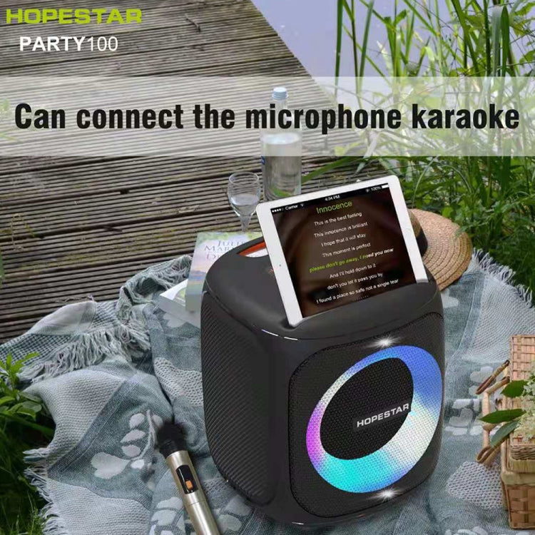 HOPESTAR Party100 Bluetooth 5.0 Portable Waterproof Wireless Bluetooth Speaker with Mobile Charging Function (Black) - Desktop Speaker by HOPESTAR | Online Shopping South Africa | PMC Jewellery | Buy Now Pay Later Mobicred