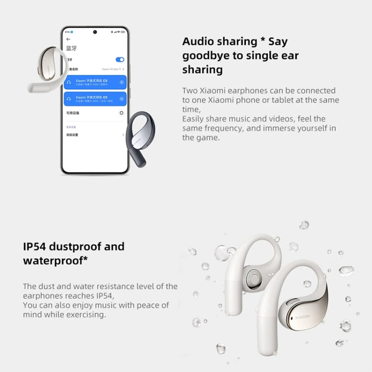 Original Xiaomi Bluetooth 5.3 Open-Ear Wireless Bluetooth Earbuds (Black) - Bluetooth Earphone by Xiaomi | Online Shopping South Africa | PMC Jewellery | Buy Now Pay Later Mobicred